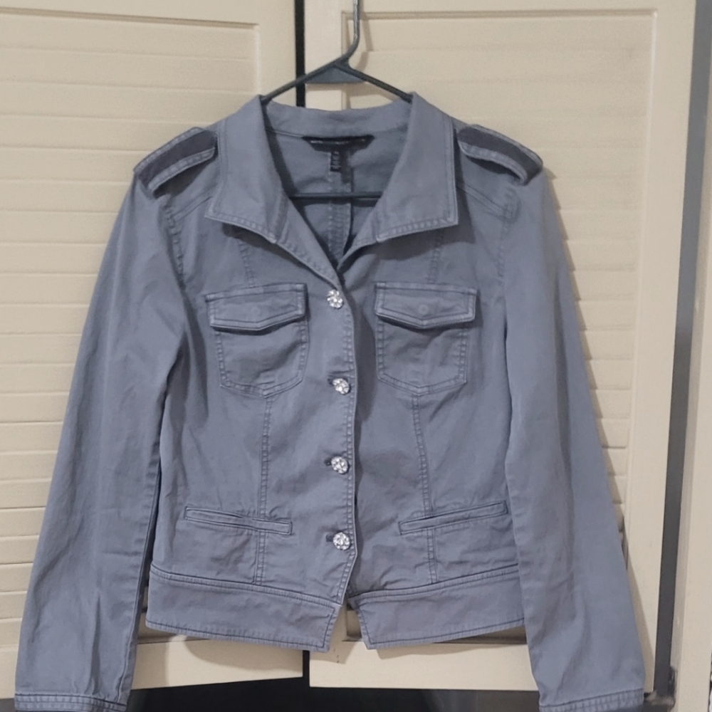 A Army Green White House Black Market Jacket, Womens size 14
